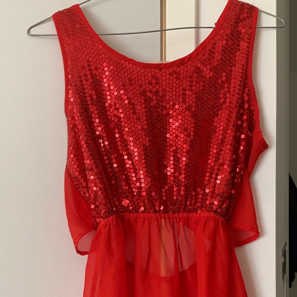 Red Glitter Blouse